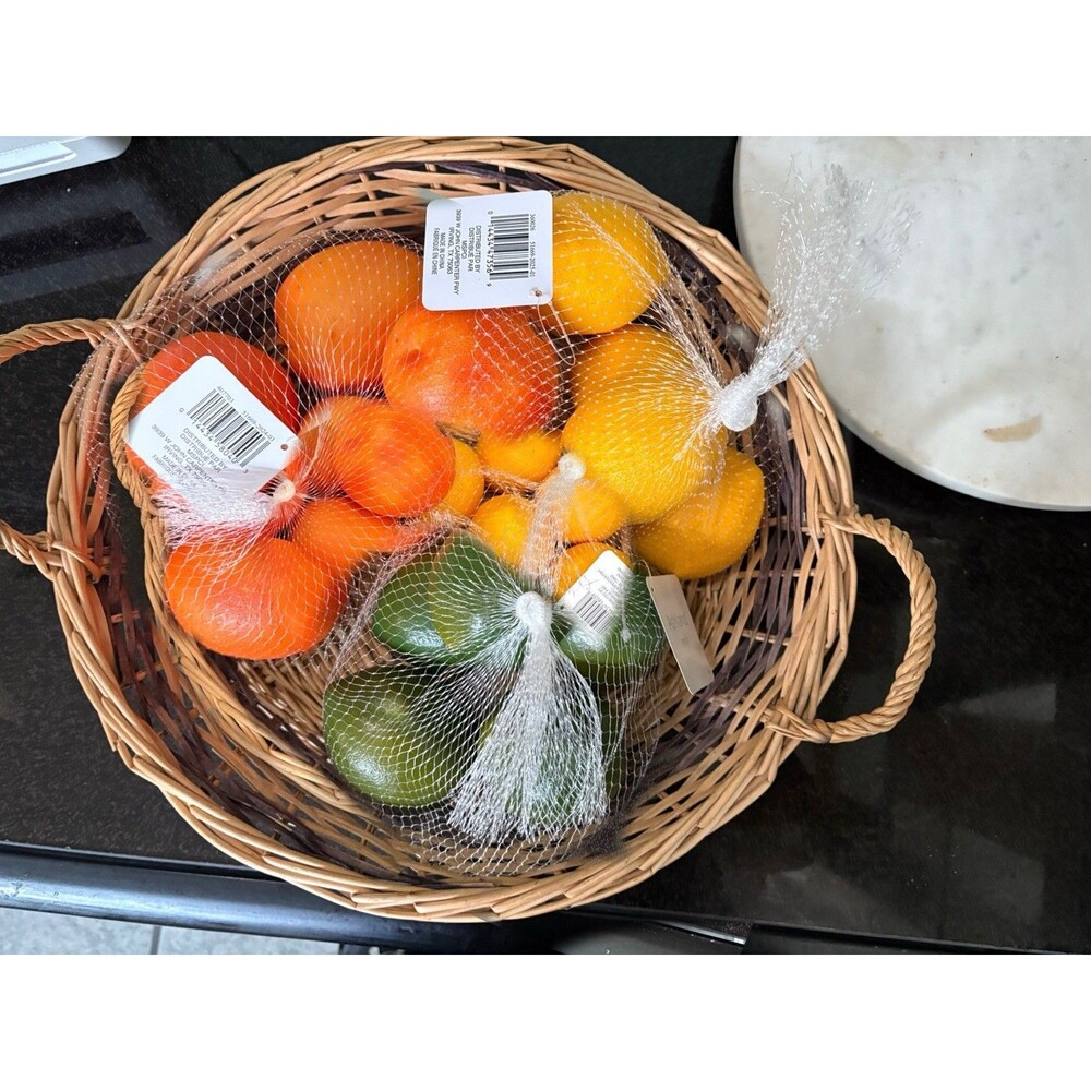 Faux Fruit Lot /30 Realistic Artificial Lemons,Limes,Oranges Plastic Ashland New